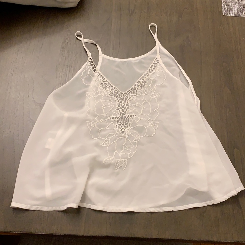 White sheer top